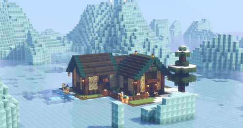 sevennbees: ❄ A little Iceberg Oasis ❄ (Been a while since I posted some Minecraft content :P)
