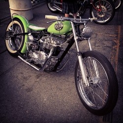 daveyboc:  #mooneyes #xmas #party #motorcycle #bobber #2012 