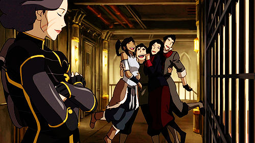 furuyasmiyuki:  LOK meme [favorite group]: Team AvatarKorra: I’m the worst avatar ever! I just feel… alone.Asami: No, that’s nonsense, you are amazing! Mako: Yeah, and remember, Aang hadn’t mastered all of the elements when he was battling the