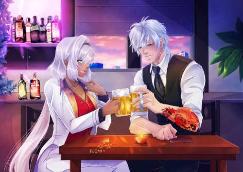  Commission for @gutsberserker23~! ^-^ Their OC and Caenis from Fate Grand Order ———        ✦ commis