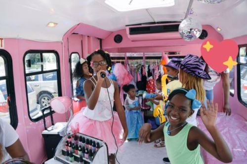 2pacsauntie:  onlyblackgirl: the-real-eye-to-see:    On the bus the girls can get their nails/toes done, make-up, sing karaoke, watch movies, dress up, and participate in a fashion show.  Support black business: http://www.lilgirlsglam.com/   It’s lit.