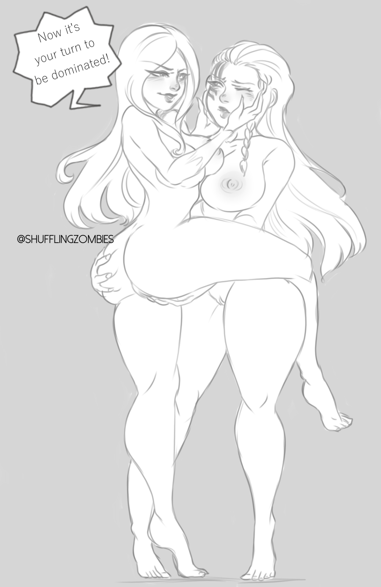 Hel &amp; Skadi / Sketch comission❥ Do you like my work? Support me at patreon,