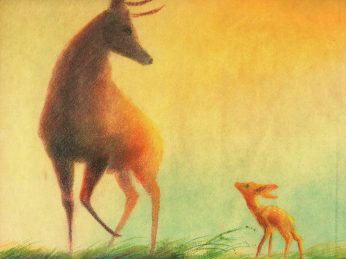 wannabeanimator:Bambi (1942) | pastel illustrations by Tyrus Wong (x)