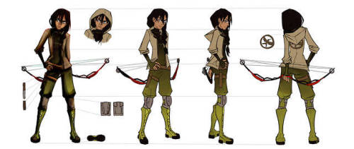 ainhoa-draws:Katniss Everdeen character sheet. (Click for better quality).