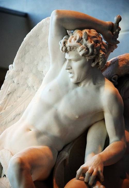 alanspazzaliartist:  Salvatore Albano (1841-1893), Italian sculptor. The Rebel Angels, 1883-93, detail. Marble. Brooklyn Museum.