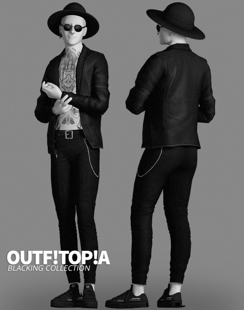 outfitopia: • OUTFITOPIA - BLACKing Collection •For BoysOnly Black TextureSmooth BonesMorphsCustom T