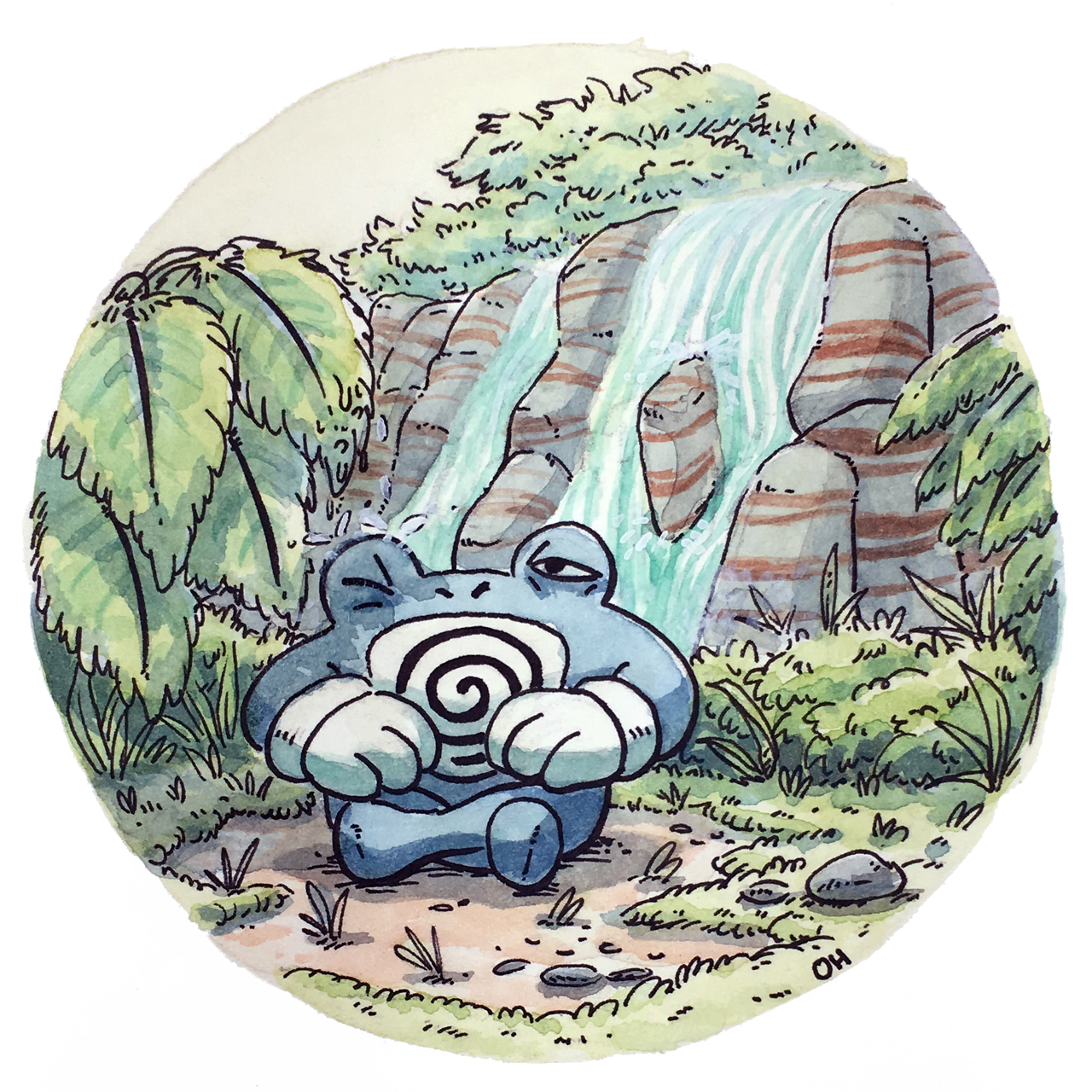 Oliver Hamlin — #62 Poliwrath trying to meditate!