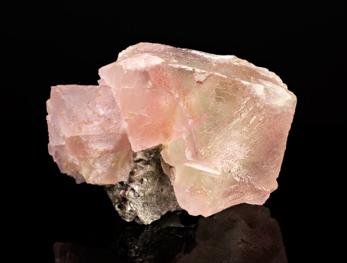 plantsrocksthings:Fluorite with Muscovite, from Pakistan.