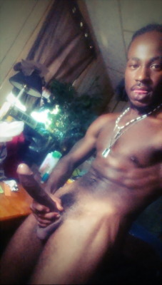 blackgayporn:  dudes and their big black dicks out on display - where the dick suckers at? Cum swallow some dick! 