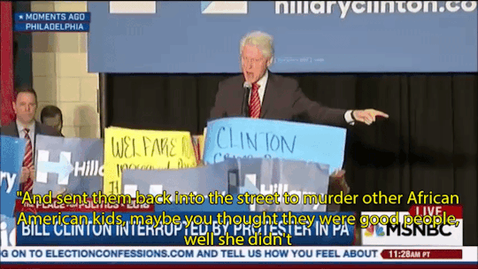 Bill Clinton to Black Lives Matter Protestors, “Quit defending drug dealers and