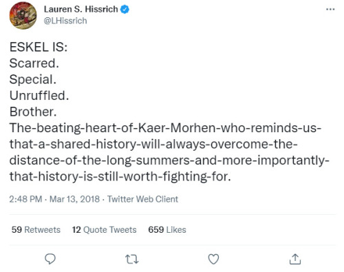 Uh Huh. Tell Us All Another One, Lauren.