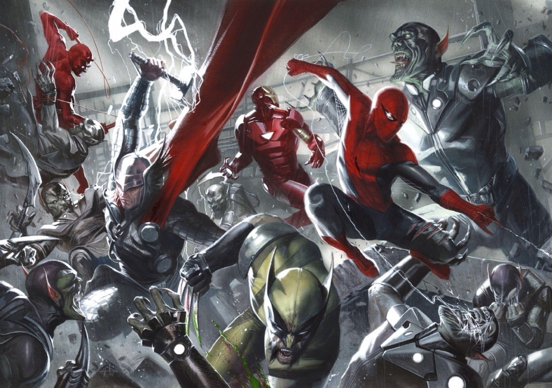 ungoliantschilde:  some widescreen Marvel paintings by Gabriele Dell’Otto. 
