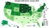 Average Credit Score by State, January 2018.