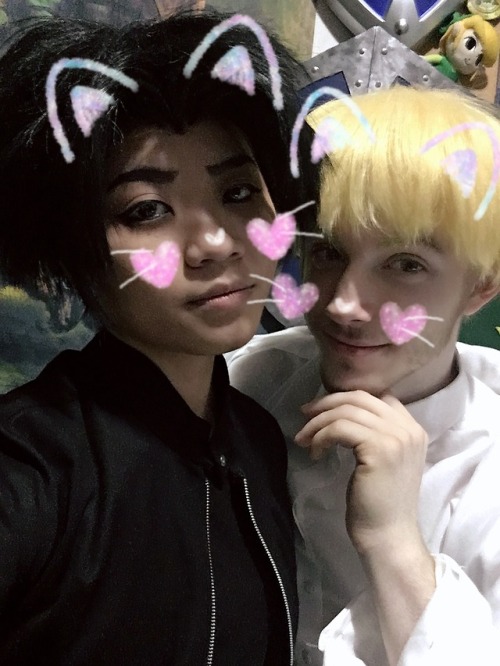 A gross misuse of cute filters.[ Akira: @traxicat | Ryo: @joshhanlonpk ]