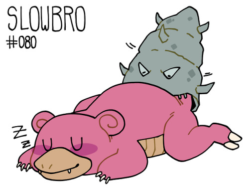 Even Slowbros can work hard @sykchos Send me a pokemon type and ill draw one of my favorite pokemon 