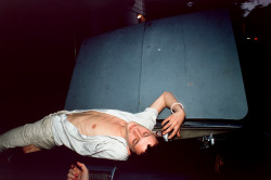 blueblackdream:  Nan Goldin, French Chris on the Convertible, NYC, 1979