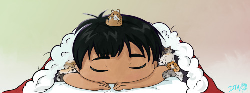 Someone wanted Phichit covered in hamsters (*•̀ᴗ•́*)و ̑̑
