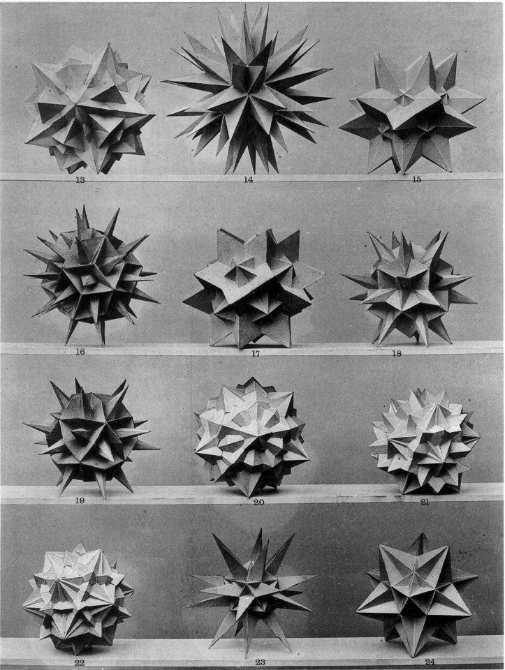 thetypologist:
“ Typology of polyhedra. From “Vielecke und Vielflache” by Dr. Max Bruckner, published 1900.
”