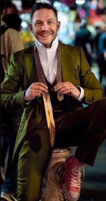 What Are You Wearing, Tom Hardy? — The Green Man That is an awesome fucking  suit, Tom