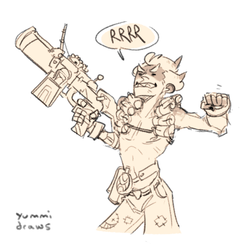 yummidraws:when you punch that basketball–inspired by this junkrat melee audio 