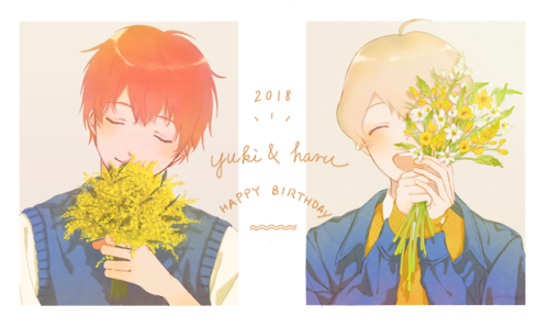 yans011:happy birthday yuki &amp; haru!!