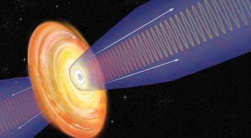 the-future-now:  Scientists just got a close-up look at supermassive black hole jetsResearchers used the CanariCam telescope on the Canary Islands to peer at a supermassive black hole at the center of an elliptical galaxy called Cygnus A, which sits about
