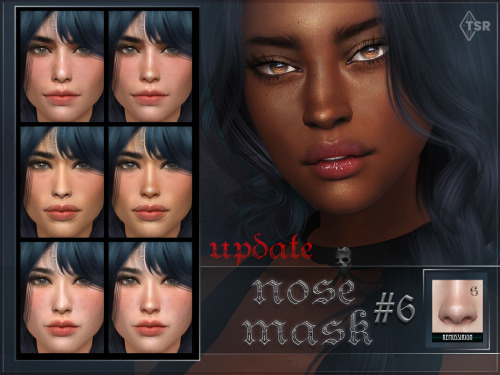 Nose mask 06 update (TS4)DOWNLOADHQ compatible (preview taken with HQ mod)custom thumbnail73 colours