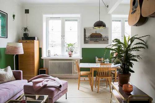 thenordroom:Green studio apartmentTHENORDROOM.COM - INSTAGRAM - PINTEREST - FACEBOOK