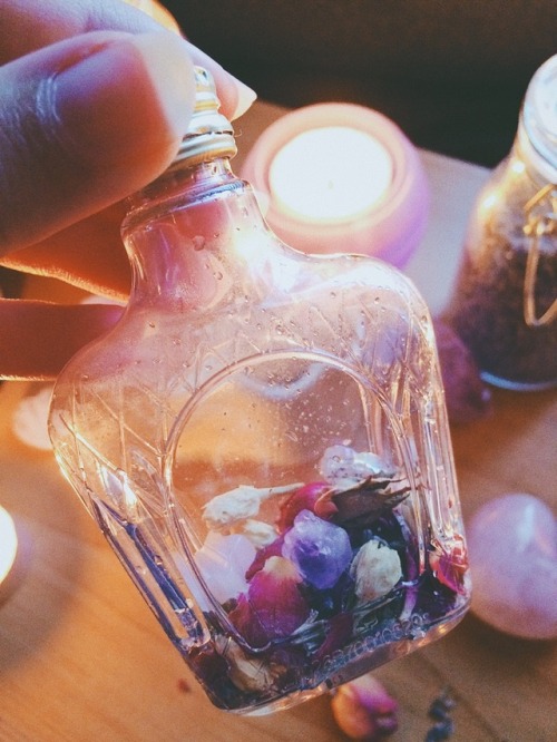 witchy-little-fox: Self Love & Appreciation Spell Bottle♡ ♡ ♡ ♡ ♡ ♡ ♡ ♡ ♡ ♡ ♡ ♡ ♡ ♡ ♡↟ Lavender 