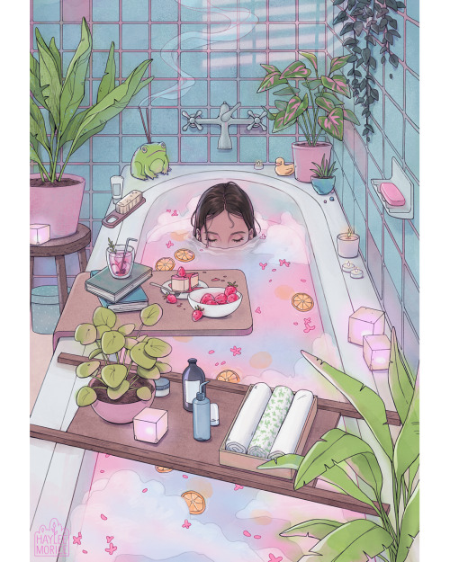 hayleemorice:a relaxing bath 🌷🌿