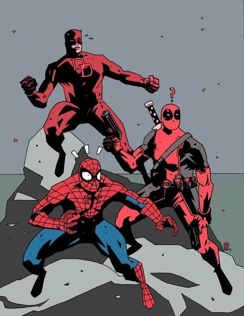 The Zodiack — Daredevil, Deadpool & Spidey; by Mike Mignola
