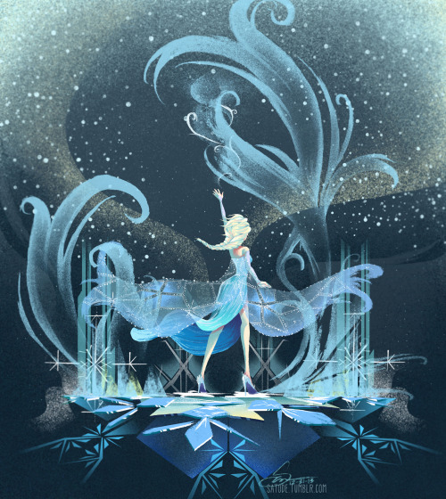 satode: Frozen fan art last illustration before 2014. listening to the soundtrack (mostly kept liste