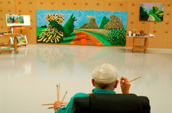 nyctaeus:  David Hockney in his studio in