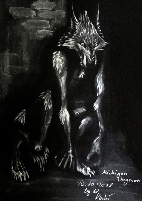 Inktober “Cryptids and Legends” No. 20Michigan DogmanYou are allowed to use this piece a