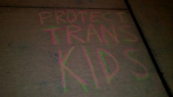 queergraffiti:  “protect trans kids”Sequim,