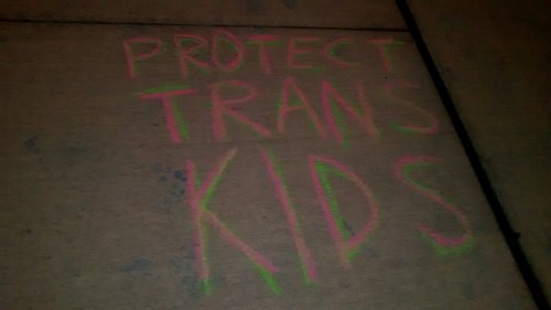 XXX queergraffiti:  “protect trans kids”Sequim, photo