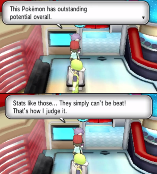 sirkusmon: itsamourshippinguniverse: In Pokémon X and Y, the Judge is an Ace Traine