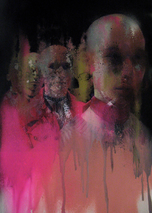 Marco Rea - spray cans on photography artworks for Showstudio. Paris Fashion Week menswear A\W 