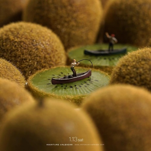 crossconnectmag:  Miniature Calendar UpdateJapanese artist Tanaka Tatsuya creates a miniature diorama for the daily calendar since 2011. He updates his calendar-website daily with a fresh and playful image, infused with his creative imagination. Keep