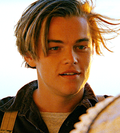 movie-gifs:Leonardo DiCaprio as Jack Dawson Titanic (1997) dir. James Cameron