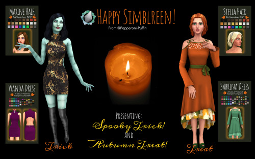 pepperoni-puffin: Simblreen Trick or Treat Gifts Patreon Spooky Trick Maxine Hair: Base game compati