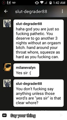 slut-degrader88:  milanevalyn:  Part one