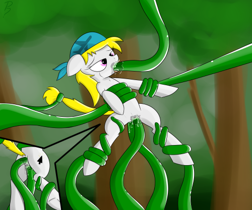 pj-nsfw:  So looong time ago, some people wanted to see some Double Click, welp here she is, getting tentacled~  Unf~ >///>