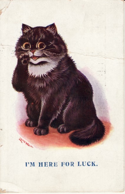 bunny-realness:  i’m here for luck, louis wain (1926) 