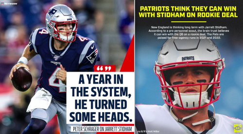 Here’s some good news on a Wednesday. The hype and faith in Jarrett Stidham is building. Yes, it’s Pats news about someone who actually plays for the team these days! Given that the Pats didn’t drft a QB in 2020, and signed only Hoyer to likely be a...