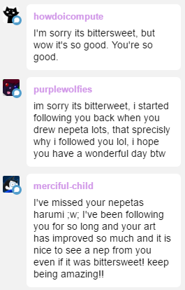 look at these really great messages i got im really emotional ;u;more under the cut