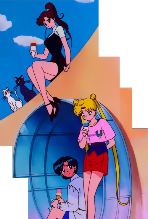 sailorcivilian:Ep 182Makoto wears this outfit in ep 143, 145, 182Usagi wears this outfit in ep 140, 