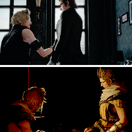 misskaka4ever: Prompto: Ignis, stay close to me Ignis: My thanks