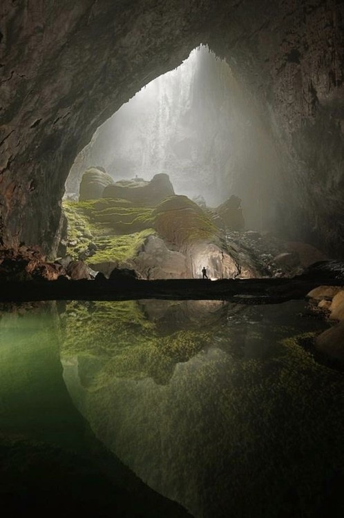 This recently discovered cave in Vietnam is massive beyond description. An entire forest is growing inside! There are no words to describe the enormity, and beauty of this natural wonder.  http://en.wikipedia.org/wiki/Son_Doong_cave