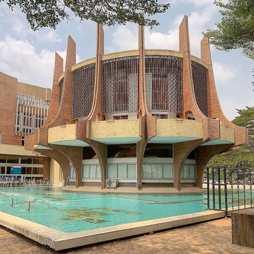 bauzeitgeist:The fantastic city assembly chamber at the Hotel du Ville, Yaoundé Cameroon&mdas